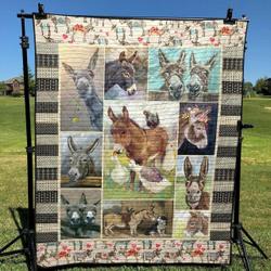 Lovely Donkeys Hur Quilt jv and Home Decor
