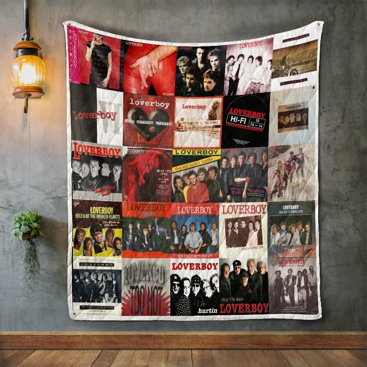 Loverboy Album Covers Quilt Blanket and Home Decor