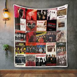Loverboy Album Covers Quilt Blanket and Home Decor