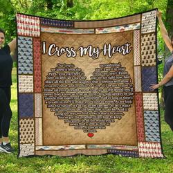 Lr Cross My Heart Blanket Th0309 Quilt and Home Decor