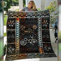LSD bicycle native pattern Premium Quilt Blanket Size Throw Twin Queen King Super King and Home Decor