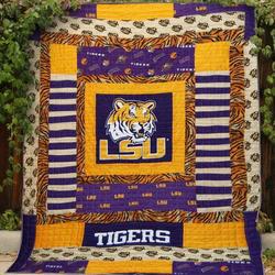 Lsu Tiger Quilt Blanket Lv01  Quilt and Home Decor