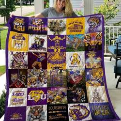 Lsu Tigers Football Quilt Blanket and Home Decor