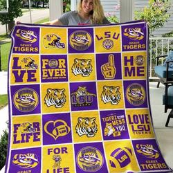 Lsu Tigers Quilt Blanket B100609  Quilt and Home Decor