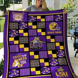 Lsu Tigers Quilt Blanket B300515  Quilt and Home Decor
