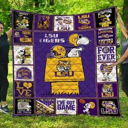 Lsu Tigers Sn Lsut Quilt Blanket Ll and Home Decor