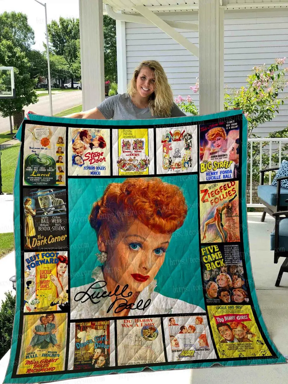 Lucille Ball Quilt Blanket 01 and Home Decor