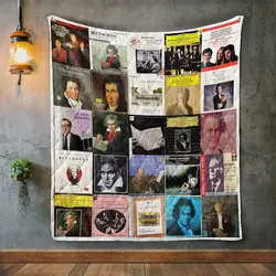 Ludwig Van Beethoven Album Covers Quilt Blanket and Home Decor
