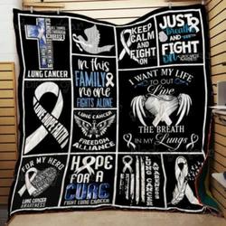 Lung Cancer Awareness Cl2100314Mdq Quilt Blanket and Home Decor