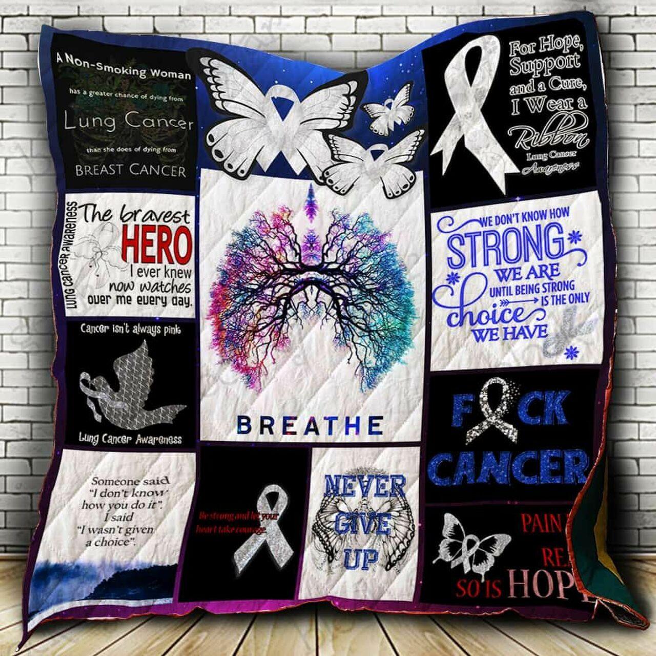 Lung Cancer Awareness Cl22100339Mdq Quilt Blanket and Home Decor