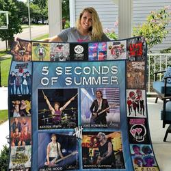 M 5 Seconds Of Summer Quilt Blanket and Home Decor