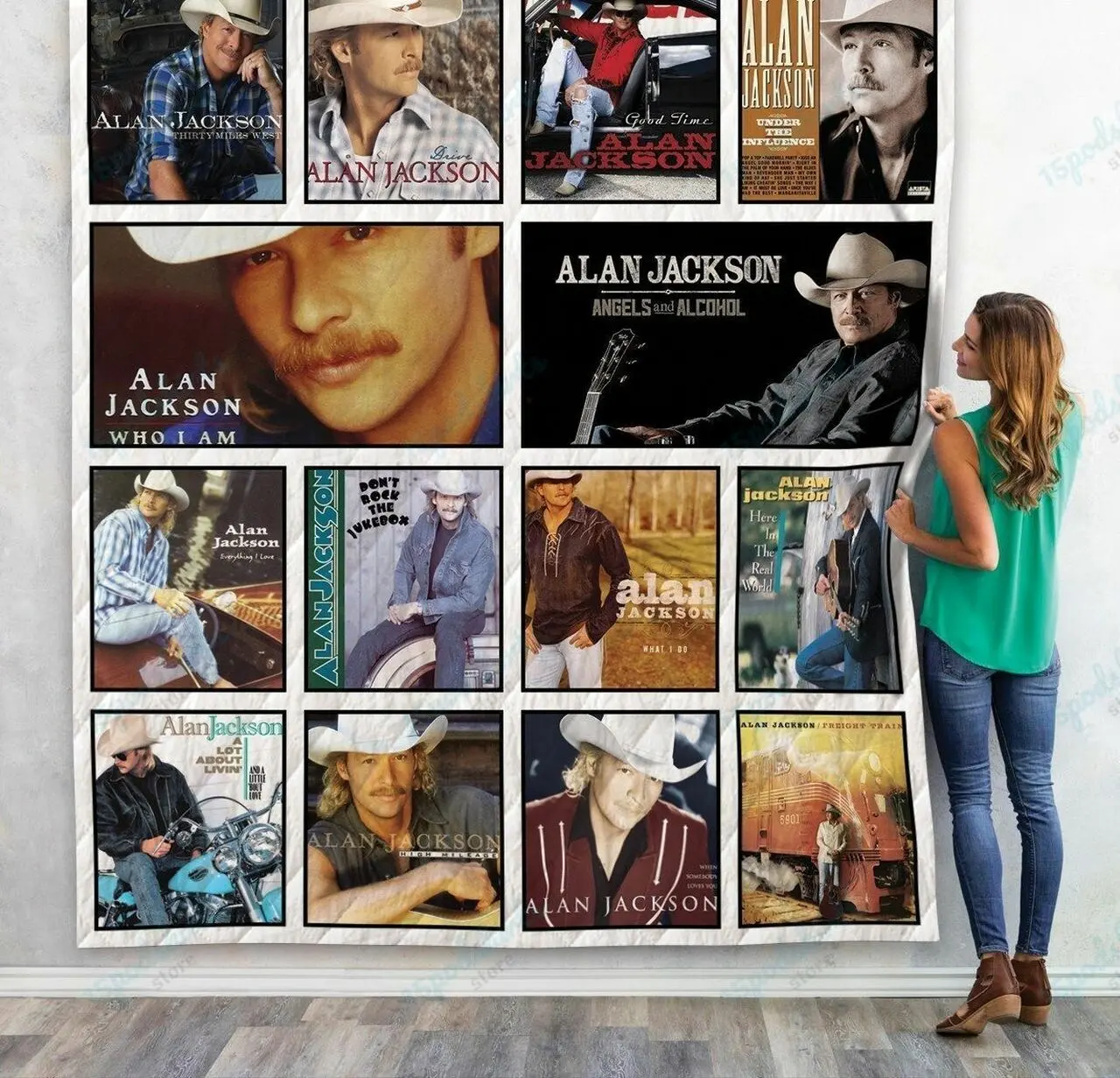 M Alan Jackson Quilt Blanket 01 and Home Decor