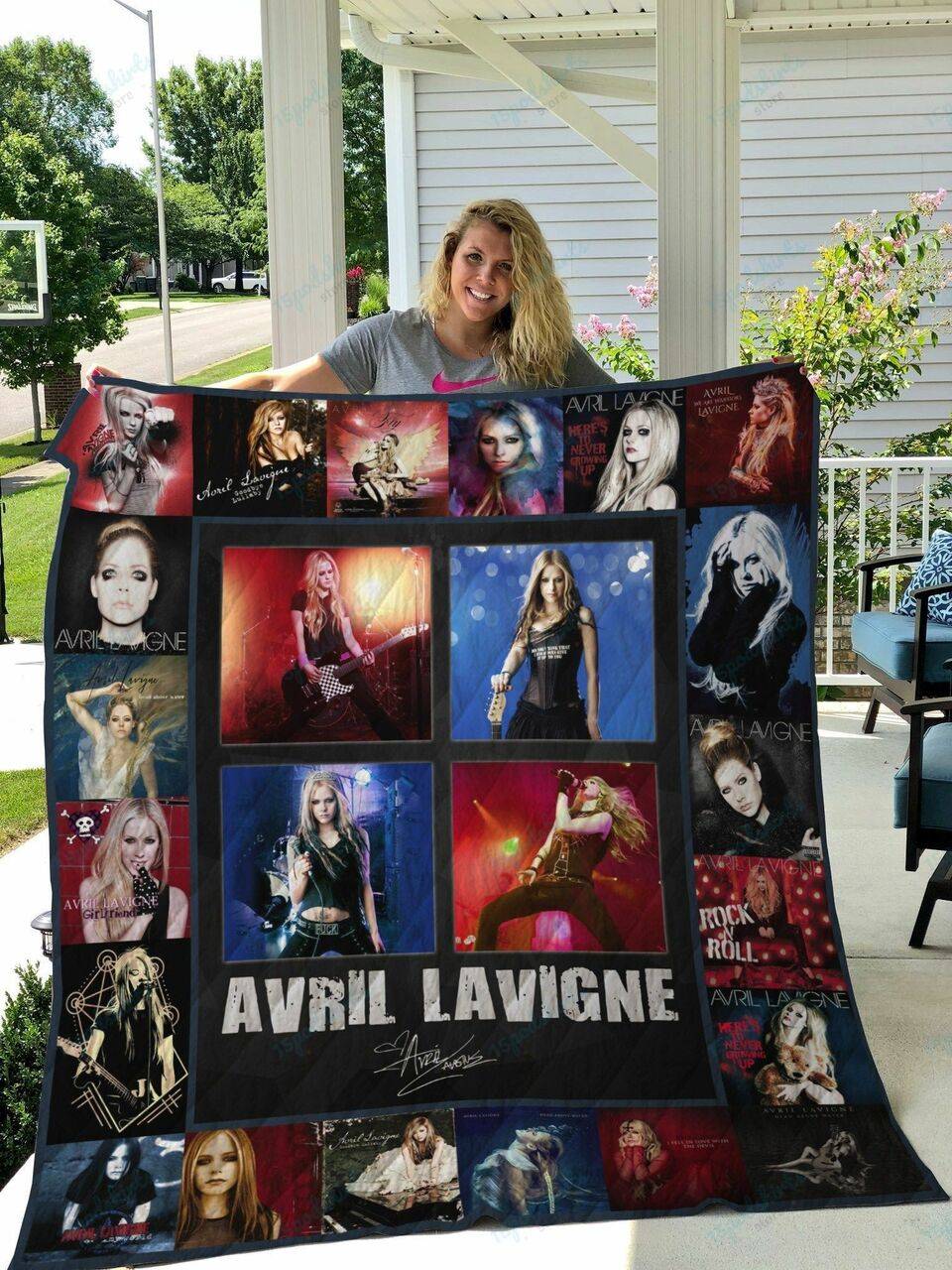 M Avril Lavigne Quilt Blanket and Home Decor