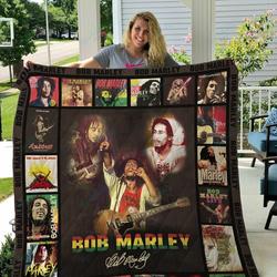 M Bob Marley Quilt Blanket Ver 2 and Home Decor
