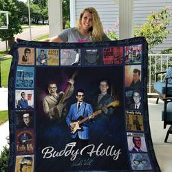 M Buddy Holly Quilt Blanket and Home Decor