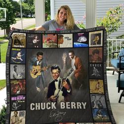 M Chuck Berry Quilt Blanket and Home Decor