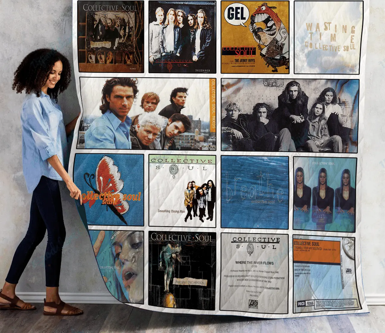 M Collective Soul Albums Quilt Blanket For Fans Ver 14 and Home Decor