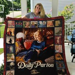M Dolly Parton Quilt Blanket Ver 1 and Home Decor