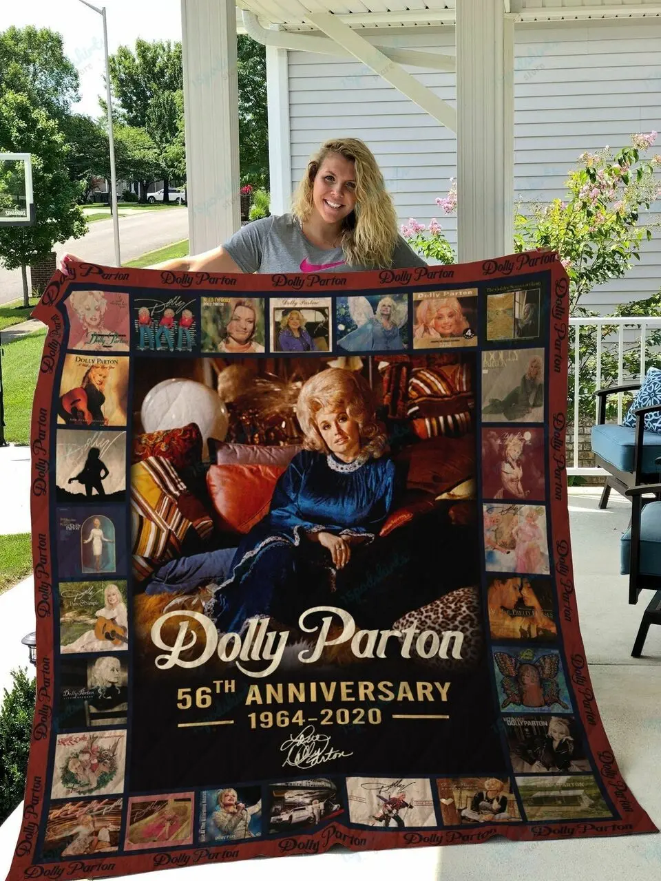 M Dolly Parton Quilt Blanket Ver 2 and Home Decor