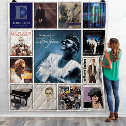 M Elton John Albums Quilt Blanket For Fans Ver 13 and Home Decor