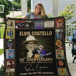 M Elvis Costello Quilt Blanket Ver 1 and Home Decor