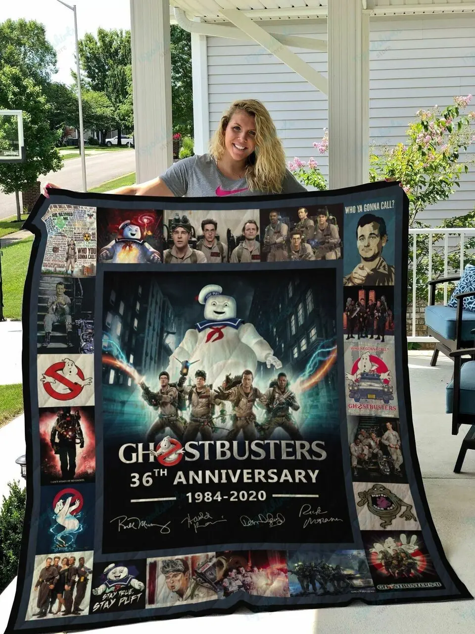 M Ghostbusters Quilt Blanket Ver 2 and Home Decor