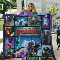 M How To Train Your Dragon Quilt Blanket and Home Decor