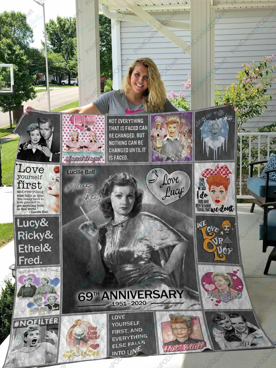 M I Love Lucy Quilt Blanket Ver 1 and Home Decor