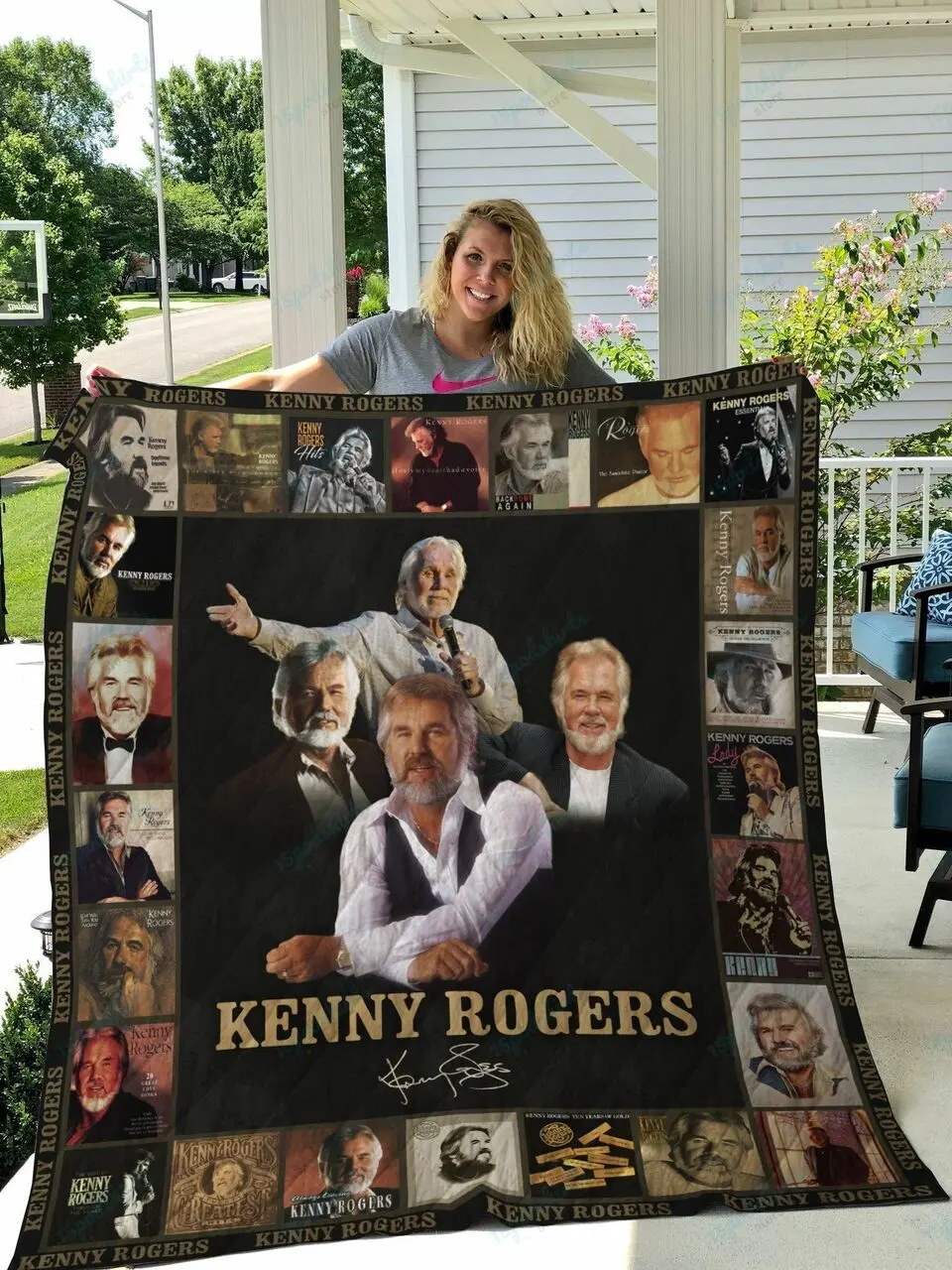 M Kenny Rogers Quilt Blanket and Home Decor