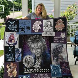 M Labyrinth Quilt Blanket and Home Decor