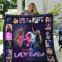 M Lady Gaga Quilt Blanket and Home Decor