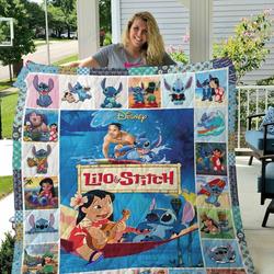 M Lilo Stitch Quilt Blanket and Home Decor