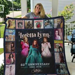M Loretta Lynn Quilt Blanket Ver 2 and Home Decor