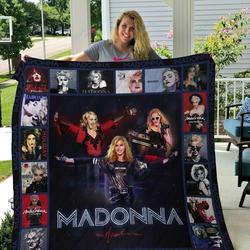 M Madonna Quilt Blanket and Home Decor