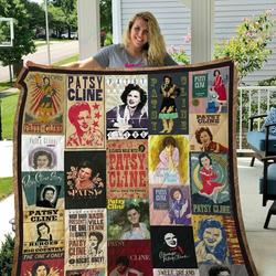 M Patsy Cline Quilt Blanket and Home Decor