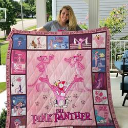 M Pink Panther Quilt Blanket and Home Decor