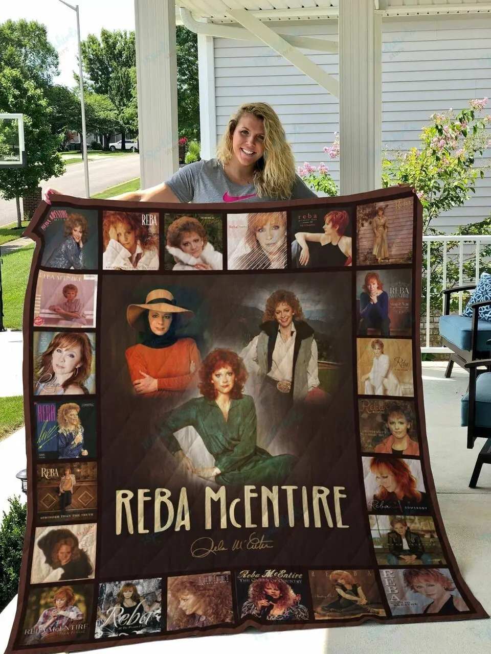 M Reba Mcentire Quilt Blanket Ver 1 and Home Decor