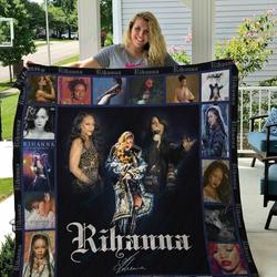 M Rihanna Quilt Blanket and Home Decor