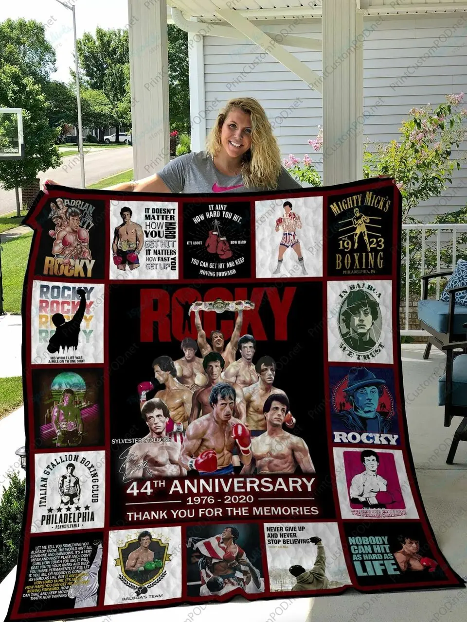 M Rocky Quilt Blanket Ver 1 and Home Decor