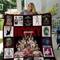 M Rocky Quilt Blanket Ver 2 and Home Decor