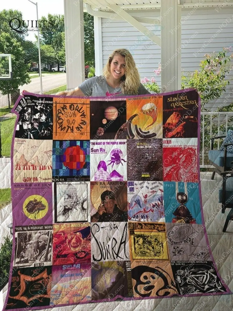 M Sun Ra Quilt Blanket For Fans Ver 25 and Home Decor