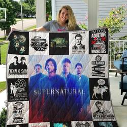 M Supernatural T Shirts Quilt Blanket 02 and Home Decor