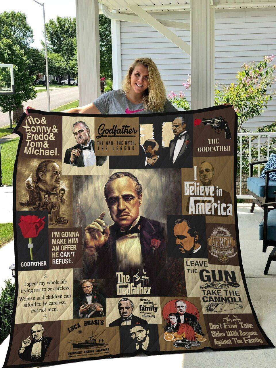 M The Godfather Quilt Blanket and Home Decor