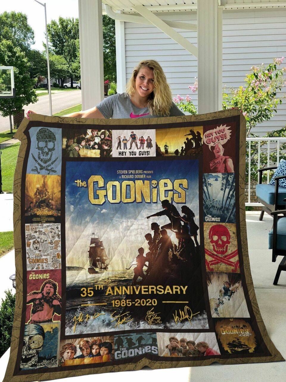 M The Goonies Quilt Blanket Ver 2 and Home Decor