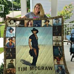 M Tim Mcgraw Quilt Blanket and Home Decor