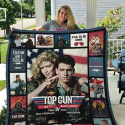 M Top Gun Quilt Blanket Ver 2 and Home Decor