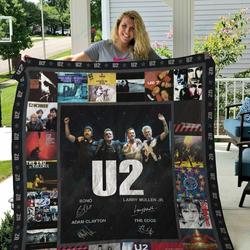 M U2 Quilt Blanket Ver 1 and Home Decor