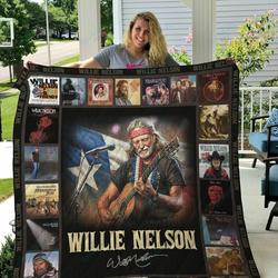 M Willie Nelson Quilt Blanket Ver 1 and Home Decor