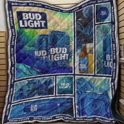 M290702 Bud Light Quilt Blanket  Quilt and Home Decor