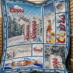 M290704 Coors Light Quilt Blanket  Quilt and Home Decor